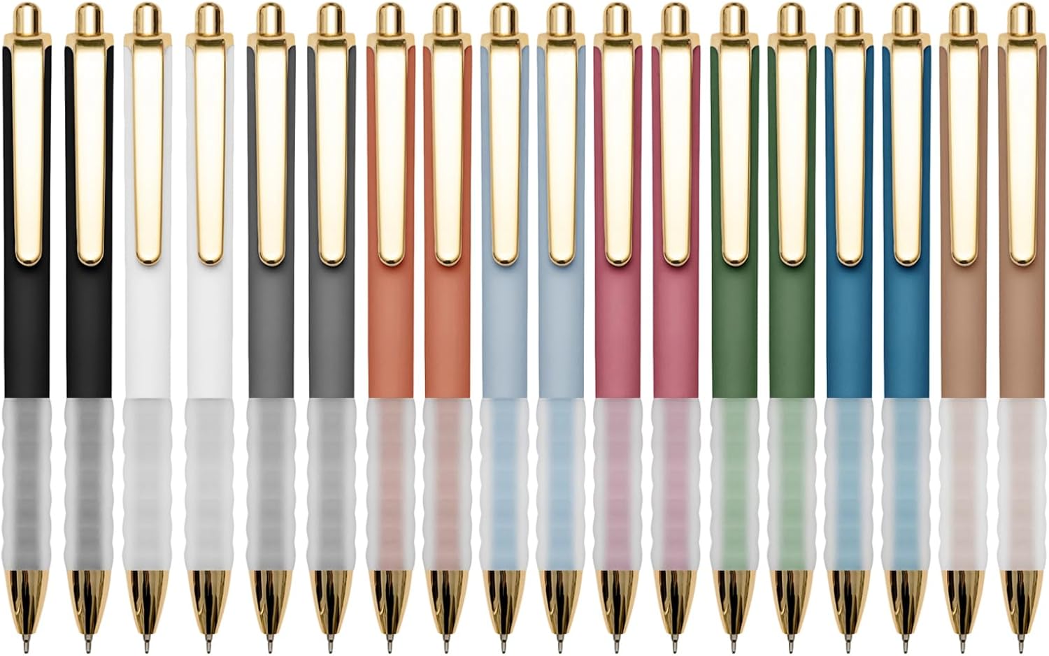 Image of colorful pens in a row.