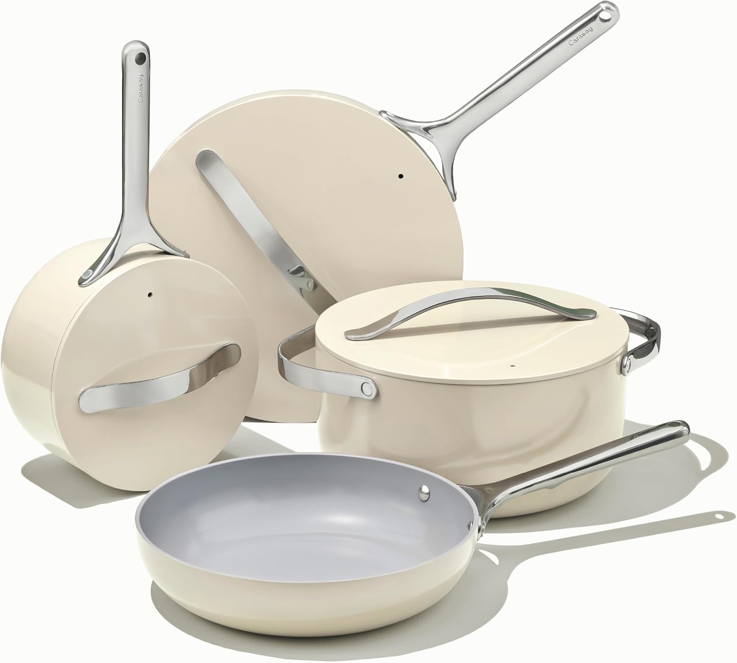 Image of beige pot set.