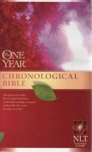A bible called One Year Chronological Bible.