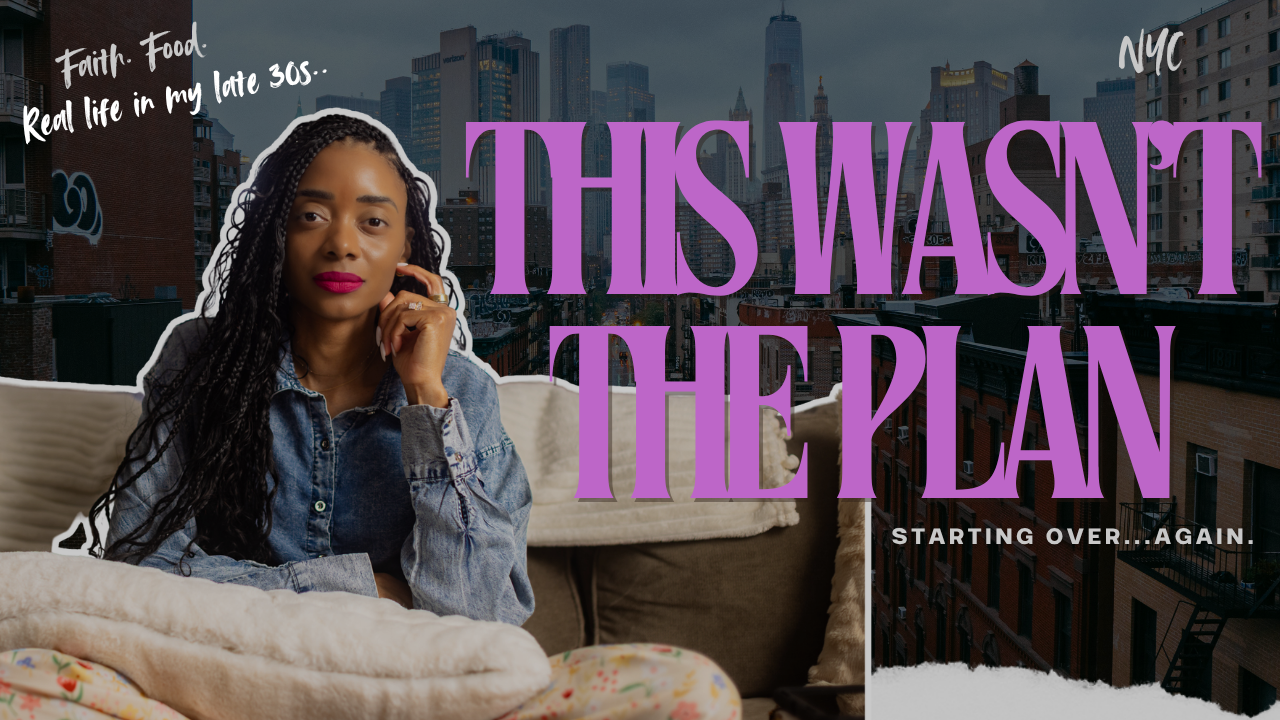 Shanika sitting on couch with text "This wasn't the plan".